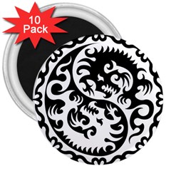 Ying Yang Tattoo 3  Magnets (10 Pack)  by Ket1n9