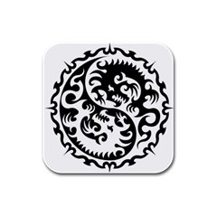 Ying Yang Tattoo Rubber Square Coaster (4 Pack) by Ket1n9