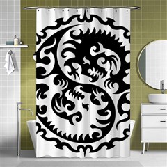 Ying Yang Tattoo Shower Curtain 48  X 72  (small)  by Ket1n9