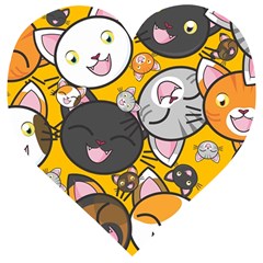 Cats Cute Kitty Kitties Kitten Wooden Puzzle Heart by Ket1n9