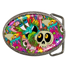 Crazy Illustrations & Funky Monster Pattern Belt Buckles by Ket1n9