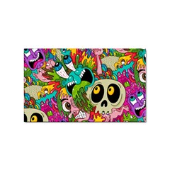 Crazy Illustrations & Funky Monster Pattern Sticker (rectangular) by Ket1n9