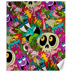 Crazy Illustrations & Funky Monster Pattern Canvas 20  X 24  by Ket1n9