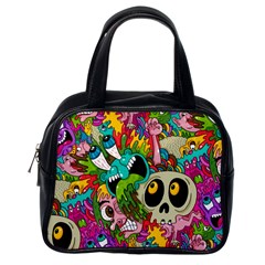 Crazy Illustrations & Funky Monster Pattern Classic Handbag (one Side) by Ket1n9