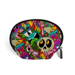 Crazy Illustrations & Funky Monster Pattern Accessory Pouch (small) by Ket1n9