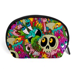 Crazy Illustrations & Funky Monster Pattern Accessory Pouch (large) by Ket1n9