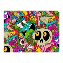 Crazy Illustrations & Funky Monster Pattern Two Sides Premium Plush Fleece Blanket (mini) by Ket1n9