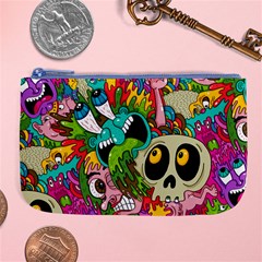 Crazy Illustrations & Funky Monster Pattern Large Coin Purse by Ket1n9