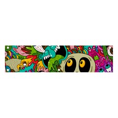 Crazy Illustrations & Funky Monster Pattern Banner And Sign 4  X 1  by Ket1n9