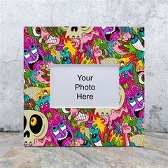 Crazy Illustrations & Funky Monster Pattern White Box Photo Frame 4  X 6  by Ket1n9