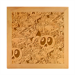 Crazy Illustrations & Funky Monster Pattern Wood Photo Frame Cube by Ket1n9