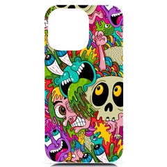 Crazy Illustrations & Funky Monster Pattern Iphone 14 Pro Max Black Uv Print Case by Ket1n9