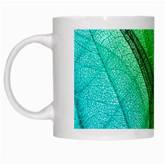 Sunlight Filtering Through Transparent Leaves Green Blue White Mug by Ket1n9