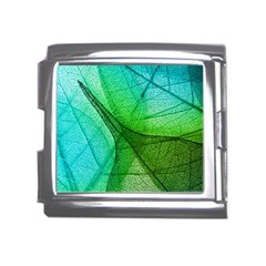 Sunlight Filtering Through Transparent Leaves Green Blue Mega Link Italian Charm (18mm) by Ket1n9