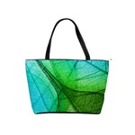 Sunlight Filtering Through Transparent Leaves Green Blue Classic Shoulder Handbag Front