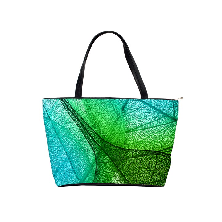 Sunlight Filtering Through Transparent Leaves Green Blue Classic Shoulder Handbag