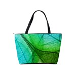 Sunlight Filtering Through Transparent Leaves Green Blue Classic Shoulder Handbag Back