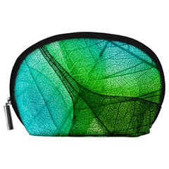 Sunlight Filtering Through Transparent Leaves Green Blue Accessory Pouch (large) by Ket1n9