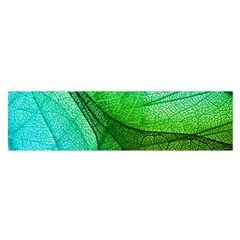 Sunlight Filtering Through Transparent Leaves Green Blue Oblong Satin Scarf (16  X 60 ) by Ket1n9