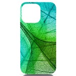 Sunlight Filtering Through Transparent Leaves Green Blue iPhone 14 Pro Max Black UV Print Case Front