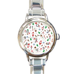 Christmas Round Italian Charm Watch