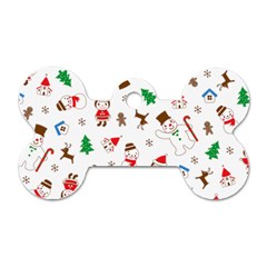 Christmas Dog Tag Bone (two Sides)