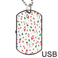 Christmas Dog Tag Usb Flash (two Sides)