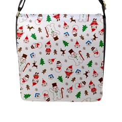 Christmas Flap Closure Messenger Bag (l)