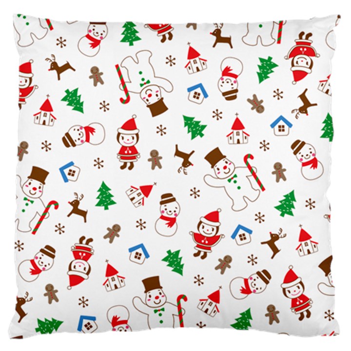 Christmas Large Premium Plush Fleece Cushion Case (One Side)