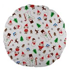 Christmas Large 18  Premium Flano Round Cushions Front