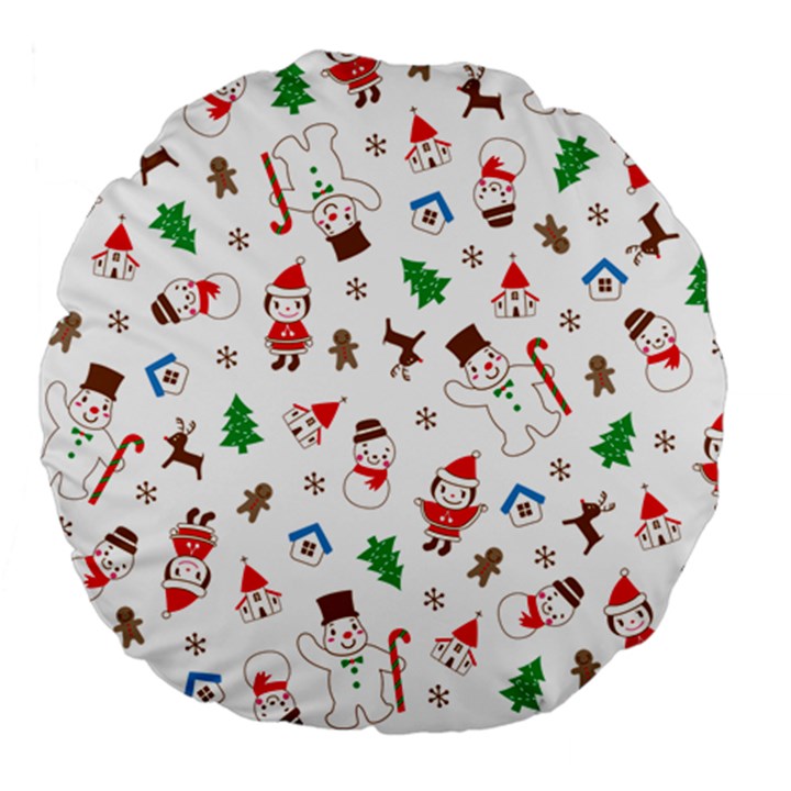 Christmas Large 18  Premium Flano Round Cushions