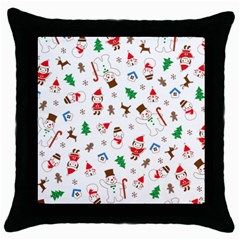 Christmas Throw Pillow Case (black) by saad11