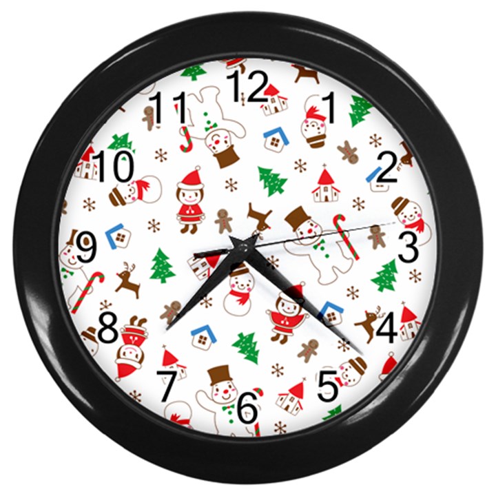 Christmas Wall Clock (Black)