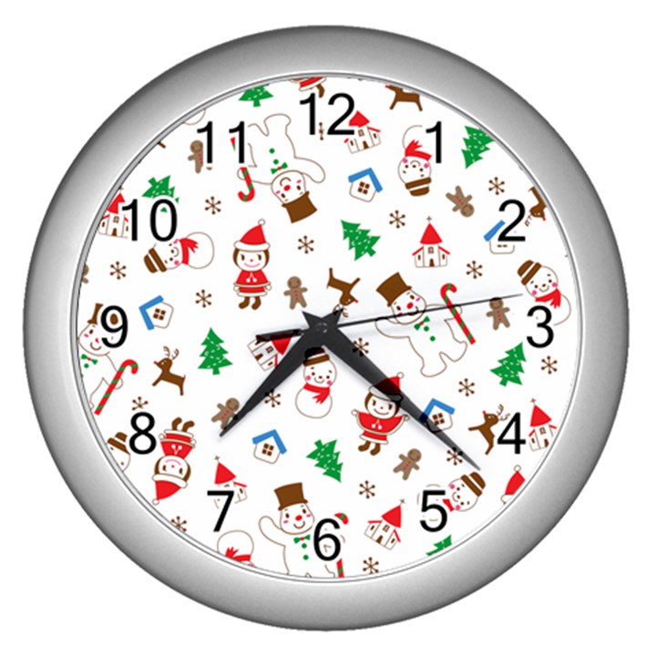 Christmas Wall Clock (Silver)