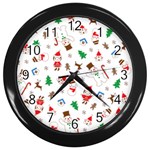 Christmas Wall Clock (Black) Front