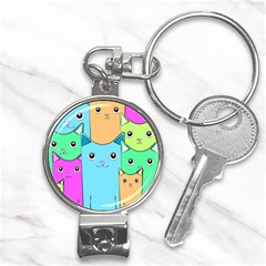 Cat Animals Cartoon Pattern Nail Clippers Key Chain