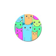 Cat Animals Cartoon Pattern Golf Ball Marker (4 Pack)