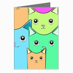 Cat Animals Cartoon Pattern Greeting Card