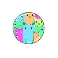 Cat Animals Cartoon Pattern Hat Clip Ball Marker (4 Pack) by Cendanart