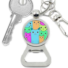 Cat Animals Cartoon Pattern Bottle Opener Key Chain