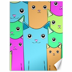 Cat Animals Cartoon Pattern Canvas 36  X 48 