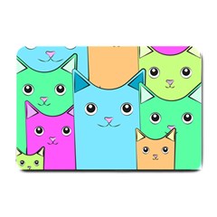 Cat Animals Cartoon Pattern Small Doormat by Cendanart