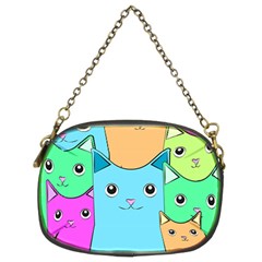 Cat Animals Cartoon Pattern Chain Purse (two Sides)