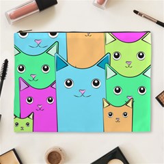 Cat Animals Cartoon Pattern Cosmetic Bag (xl)