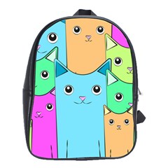 Cat Animals Cartoon Pattern School Bag (large)