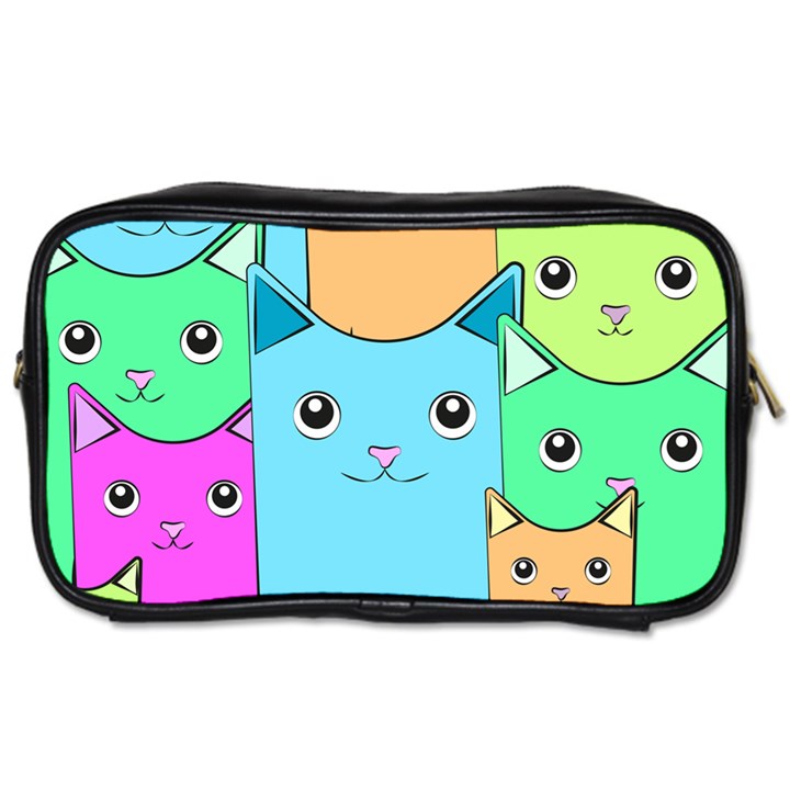 Cat Animals Cartoon Pattern Toiletries Bag (One Side)