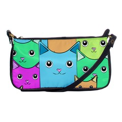 Cat Animals Cartoon Pattern Shoulder Clutch Bag