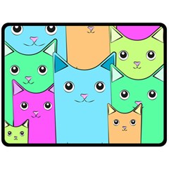 Cat Animals Cartoon Pattern Fleece Blanket (large)