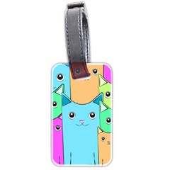 Cat Animals Cartoon Pattern Luggage Tag (two Sides)