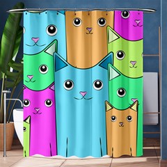 Cat Animals Cartoon Pattern Shower Curtain 60  X 72  (medium) 